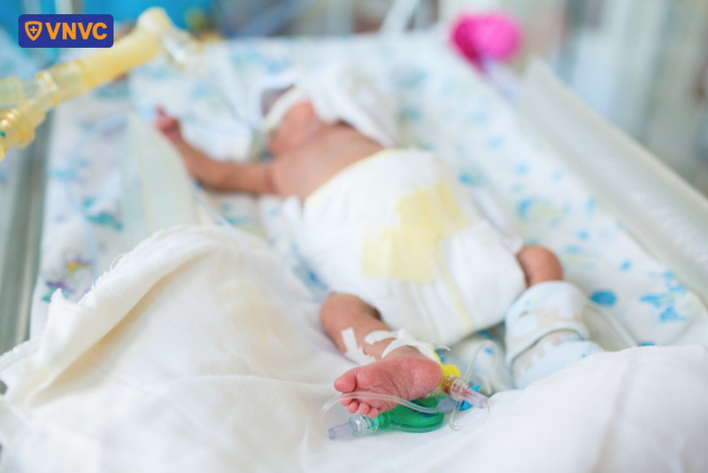 trẻ sơ sinh mắc bệnh nặng
