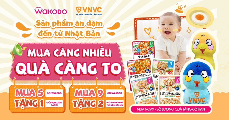 ưu đãi sản phẩm ăn dặm wakodo