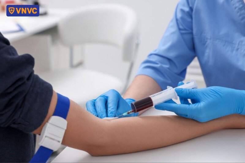 lấy máu xét nghiệm