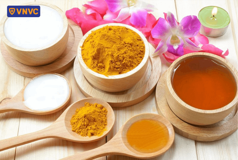 mật ong và nghệ