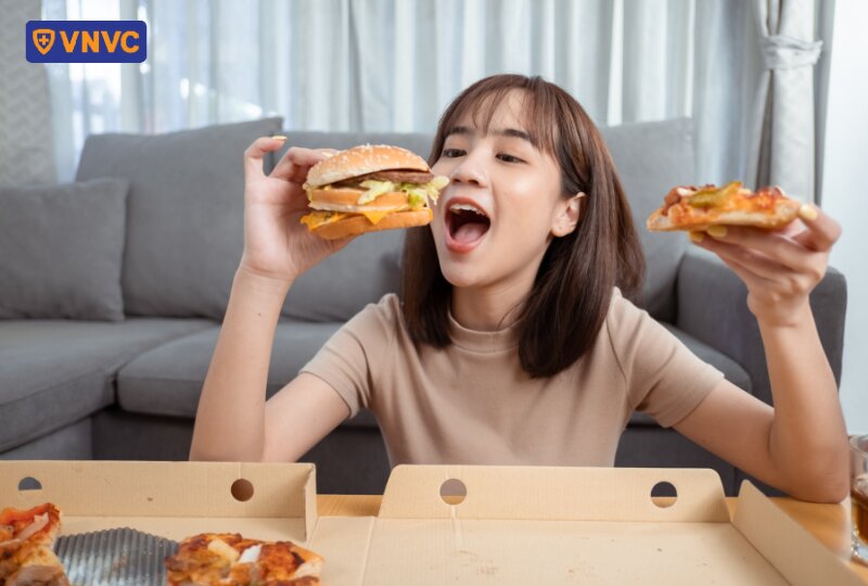 thức ăn nhanh không tốt cho gan