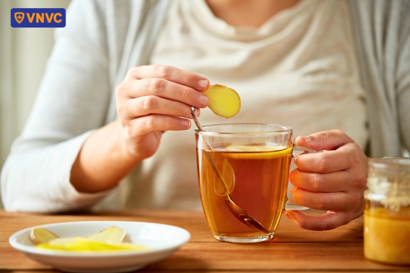 trà gừng mật ong