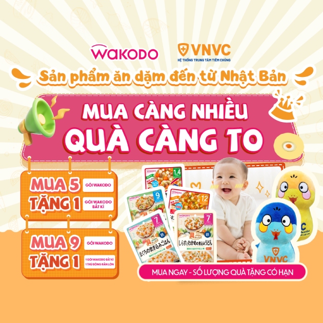 ưu đãi wakodo sản phẩm ăn dặm