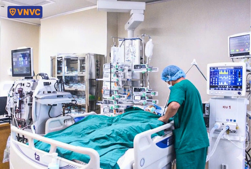 bác sĩ trong phòng icu