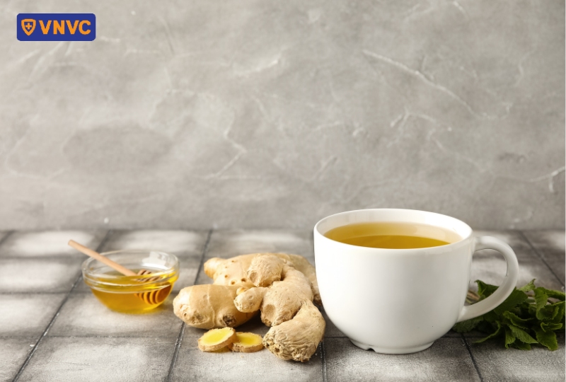 gừng tươi và mật ong