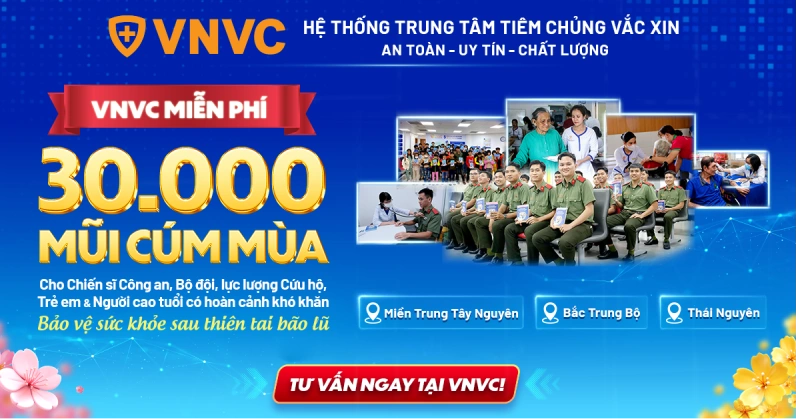 miễn phí tiêm cúm mùa vnvc