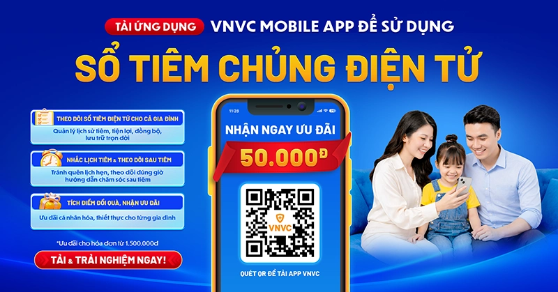 Sử dụng “Sổ tiêm chủng điện tử” nhận ưu đãi 50.000 đồng
