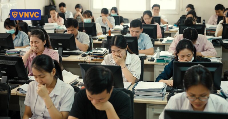 văn phòng đổ bệnh