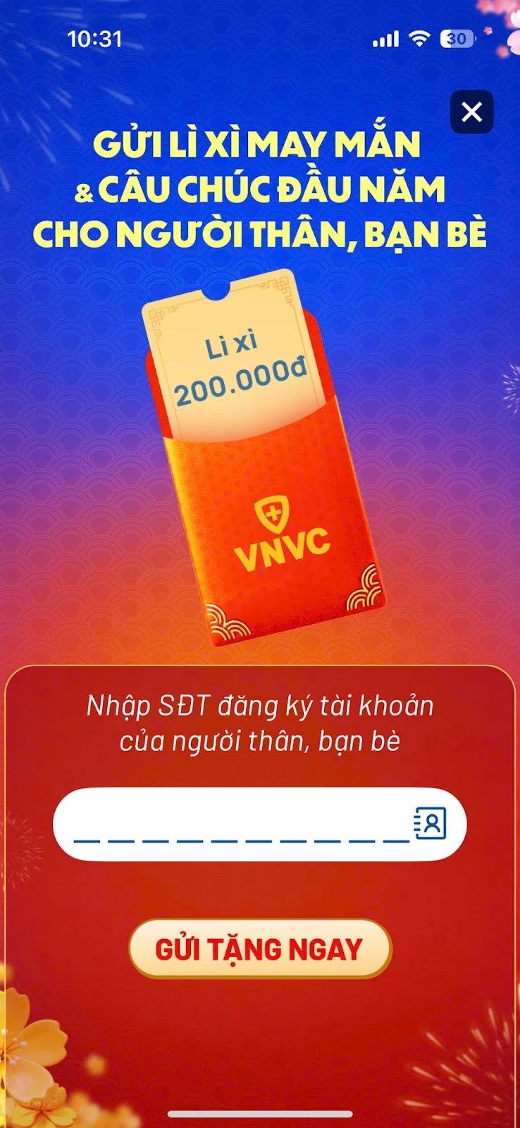 hướng dẫn tham gia lắc xì vnvc bước 3