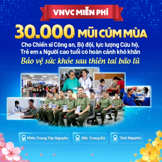 miễn phí mũi cúm mùa vnvc