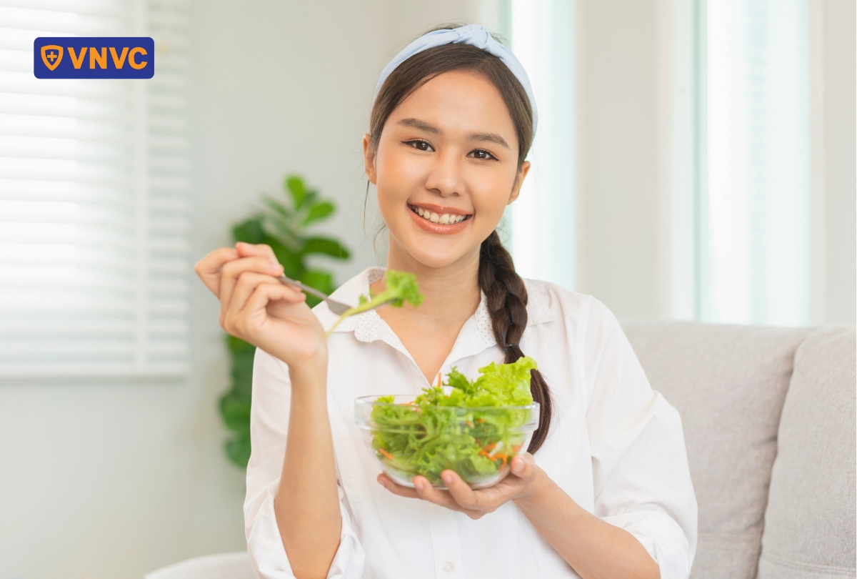 ăn rau xanh
