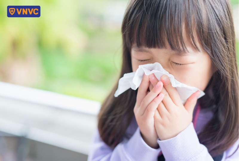 bé bị sổ mũi