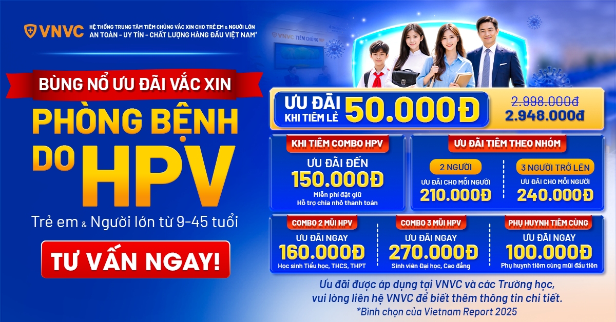 bùng nổ ưu đãi vaccine hpv