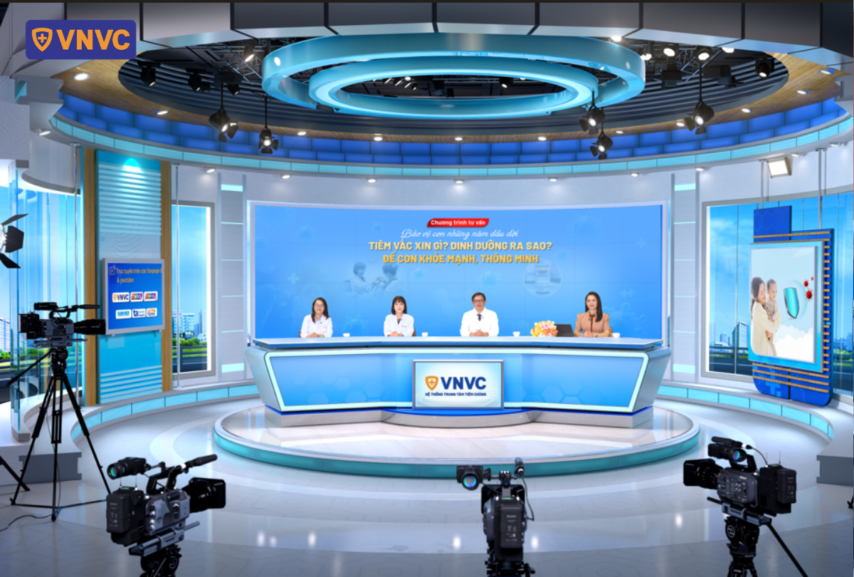 livestream tiêm vắc xin và dinh dưỡng