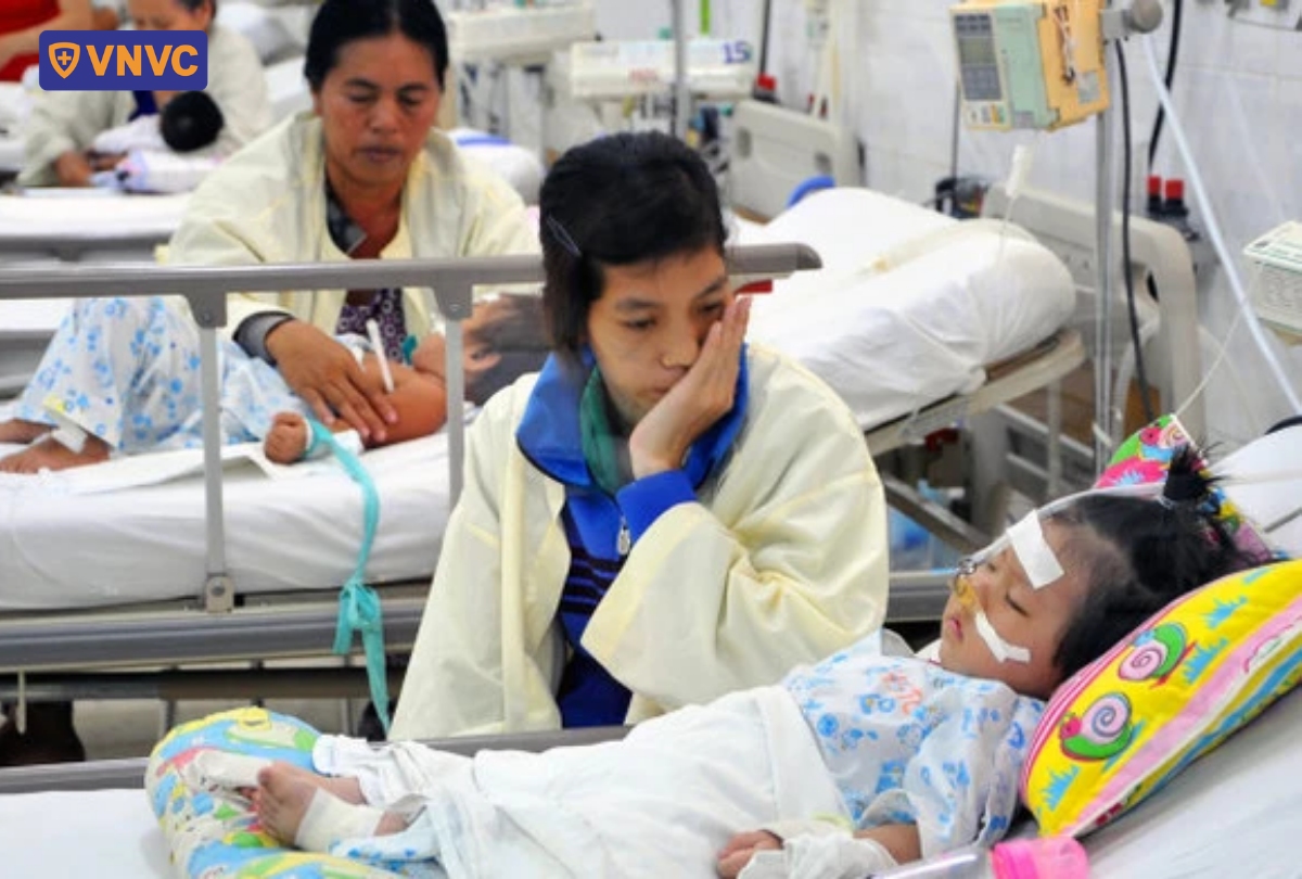 bé nhập viện vì nhiễm cúm