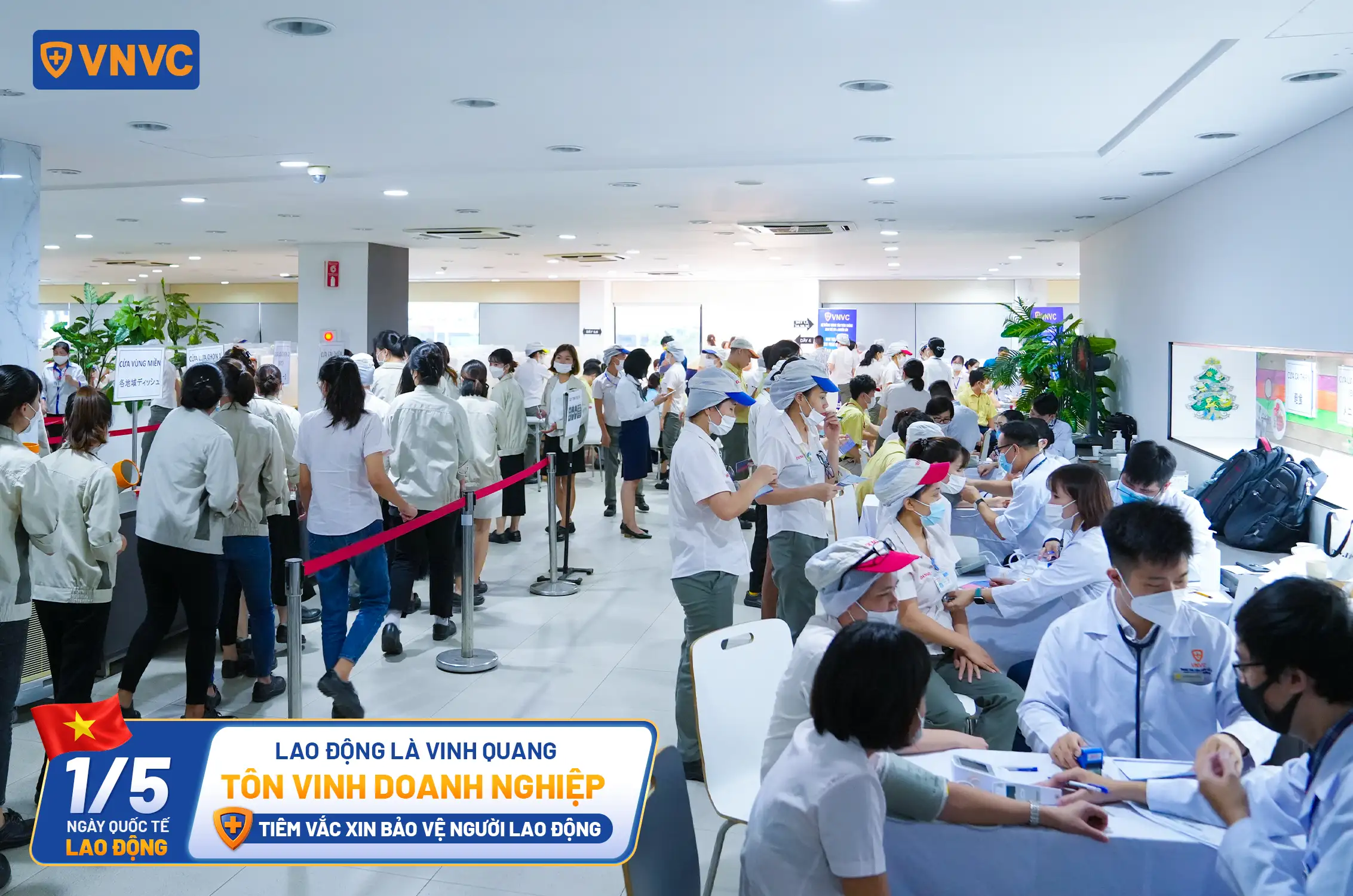 buổi tổ chức tiêm vắc xin