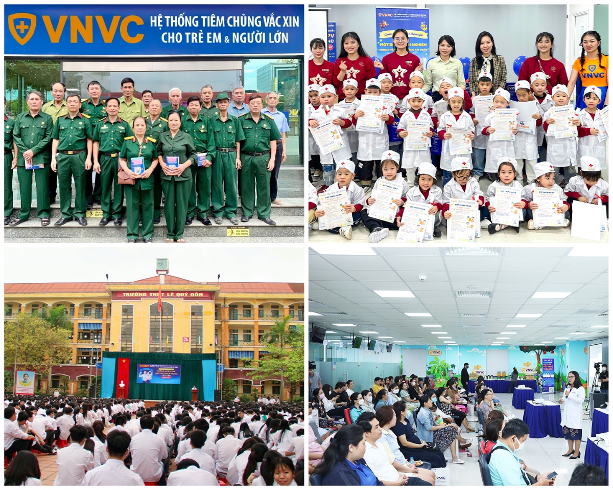 các hoạt động miễn phí tiêm vắc xin của vnvc