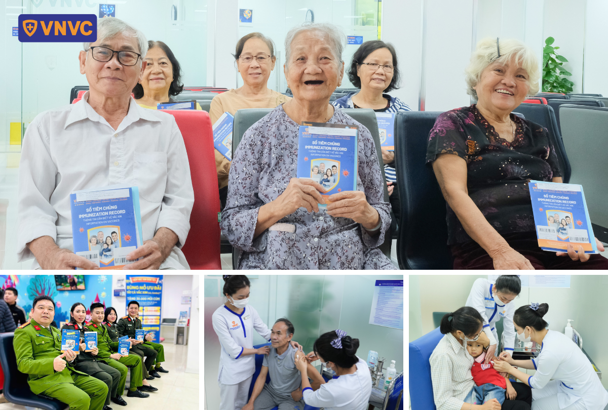 người dân đi tiêm tại vnvc