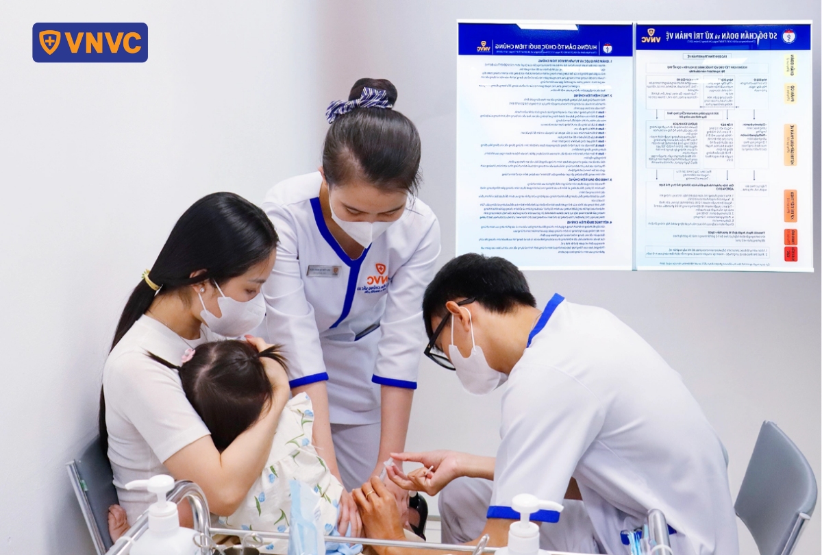tiêm vắc xin não mô cầu cho trẻ tại vnvc