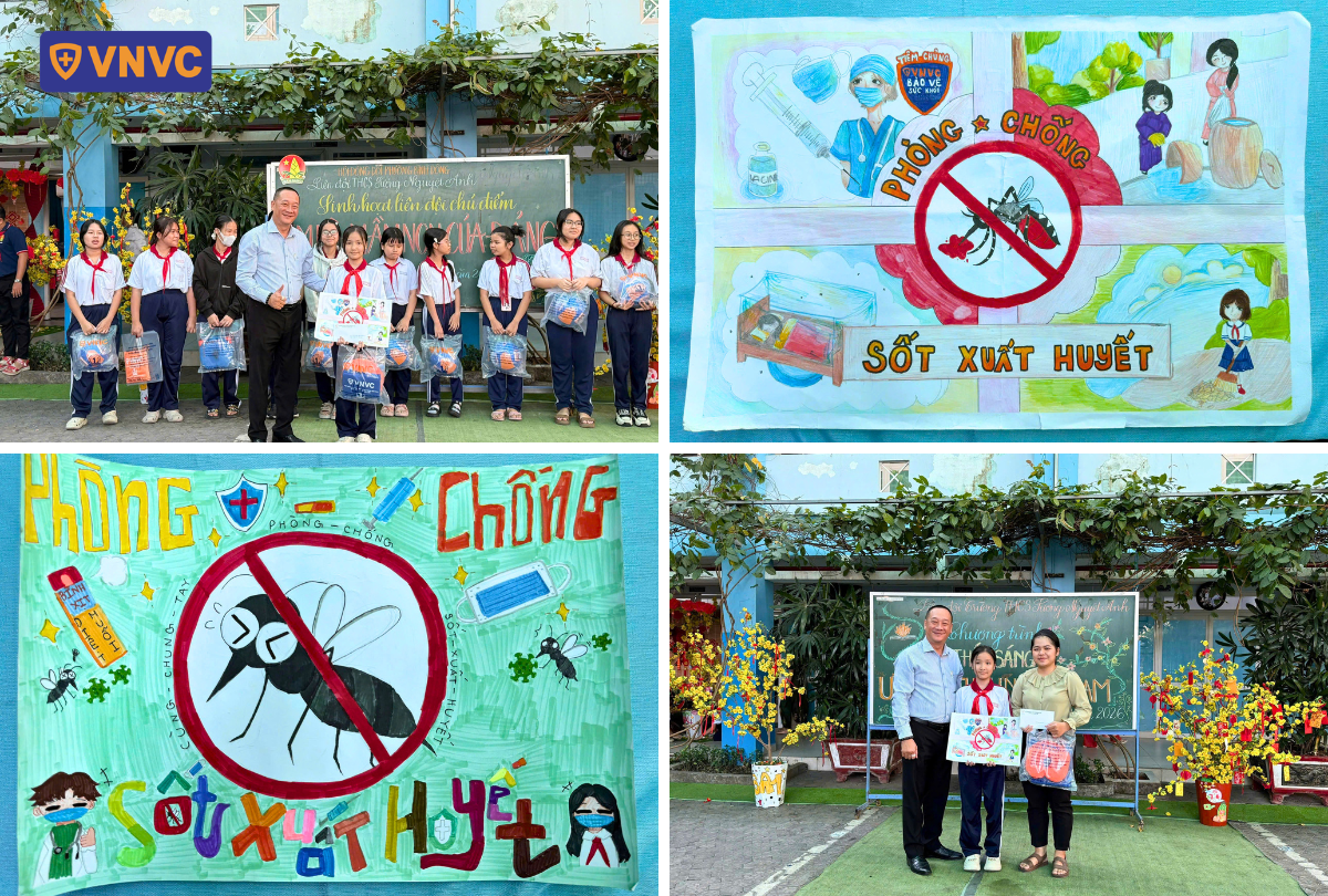 trao giải vẽ tranh sốt xuất huyết