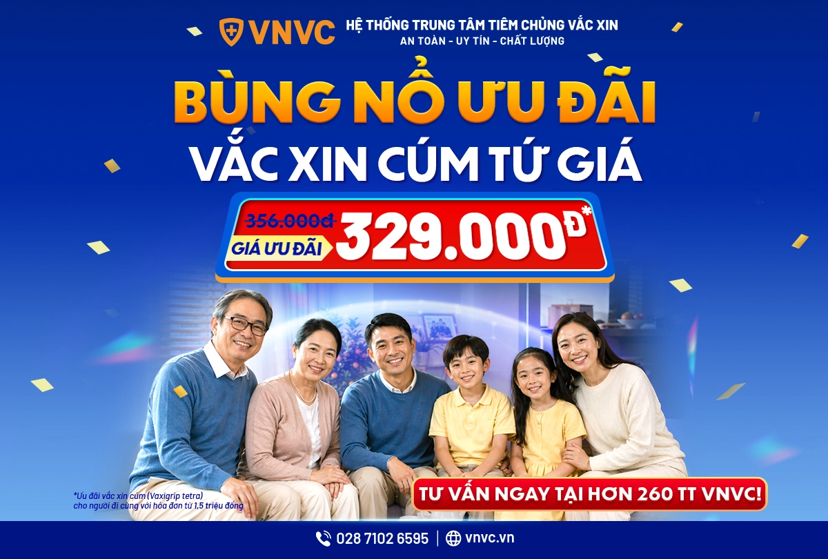 ưu đãi tiêm vắc xin cúm tứ giá