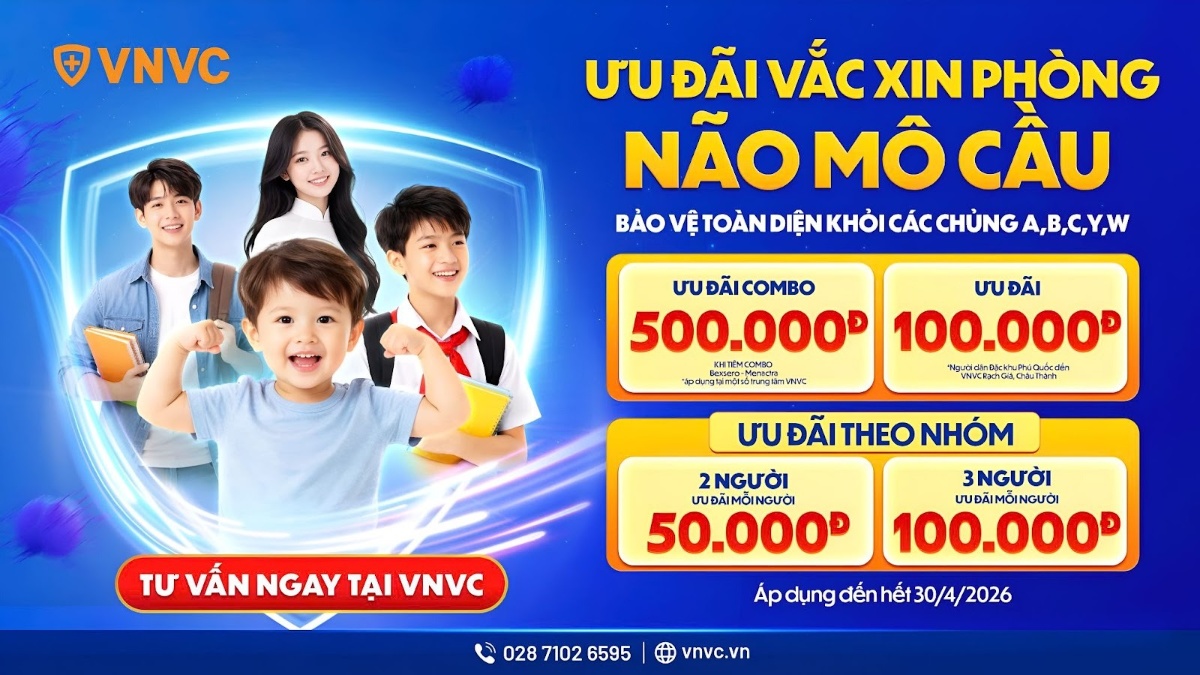 ưu đãi vắc xin phòng não mô cầu