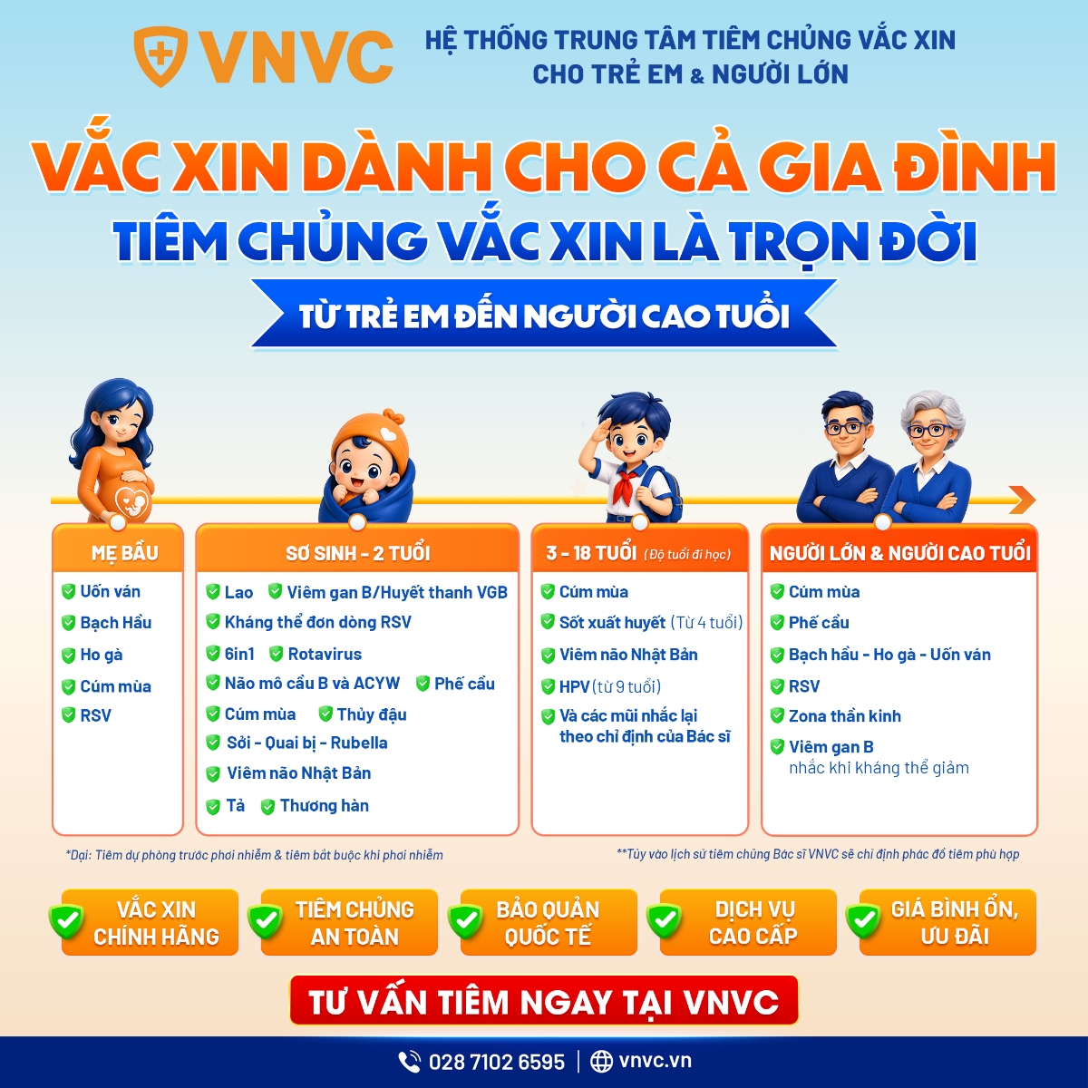 vắc xin dành cho cả gia đình
