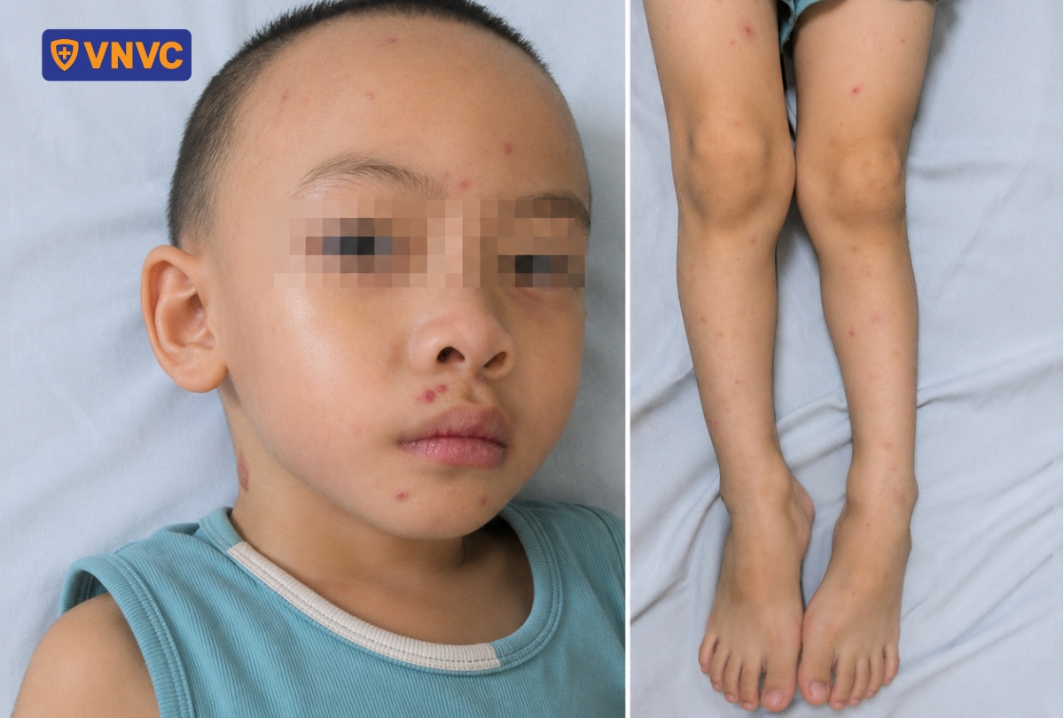 bé trai nhiễm zona thần kinh và thủy đậu