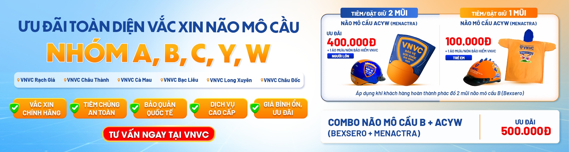 ưu đãi toàn diện vắc xin não mô cầu