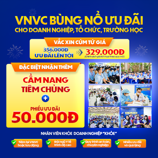 vnvc bùng nổ ưu đãi cúm