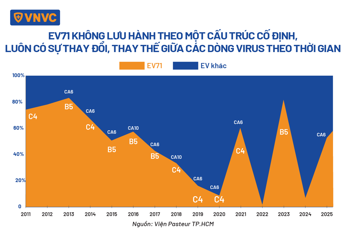 biểu đồ biến động kiểu gen virus