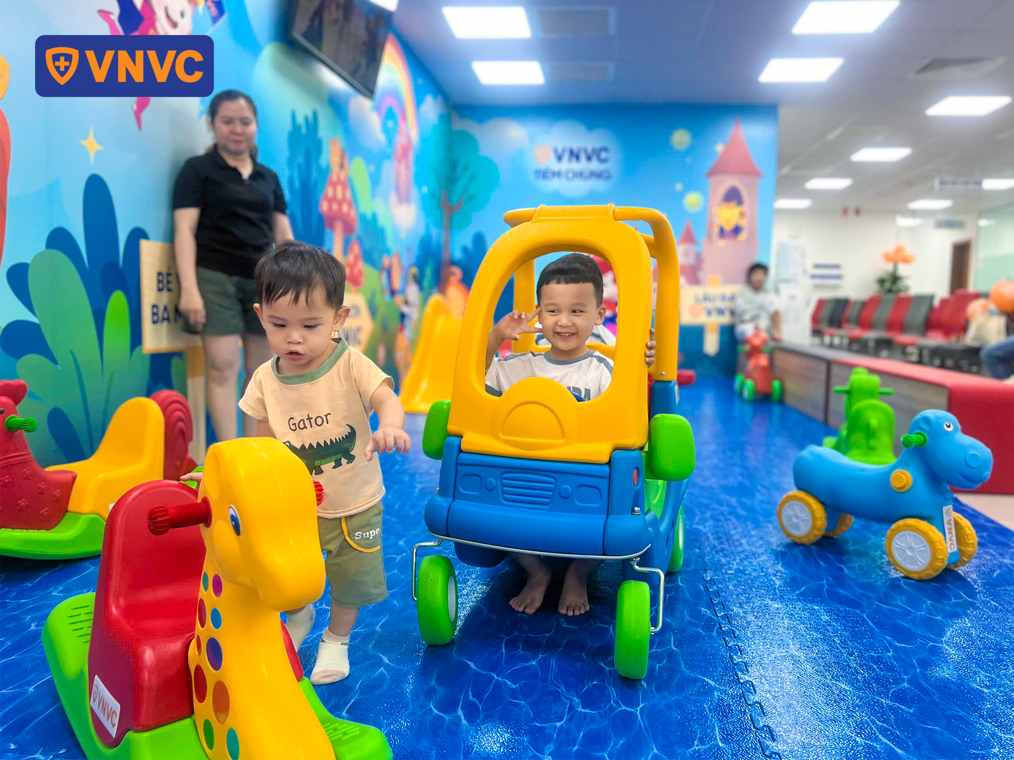 khu vui chơi tại cơ sở tiêm vnvc