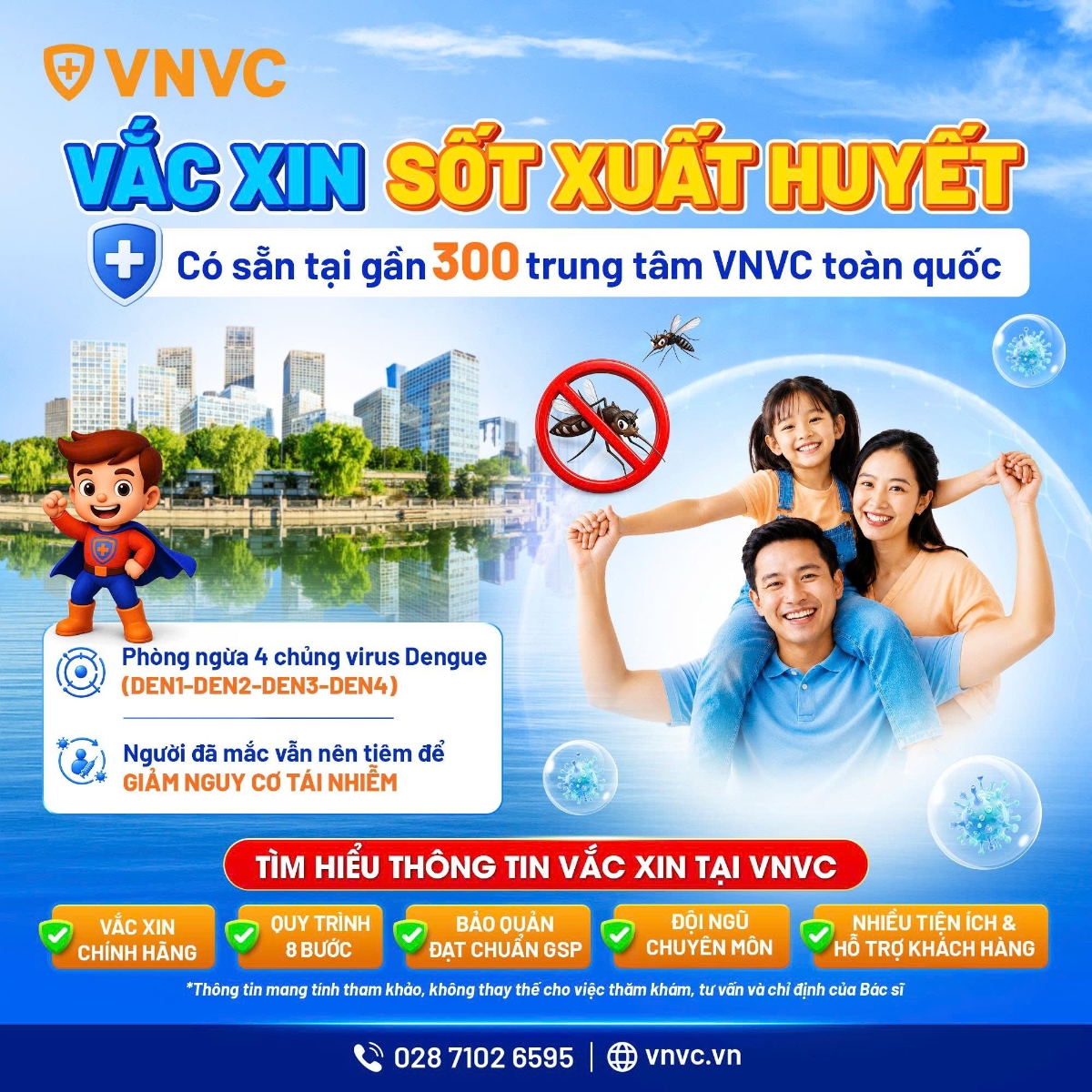thông tin ưu đãi vắc xin sốt xuất huyết