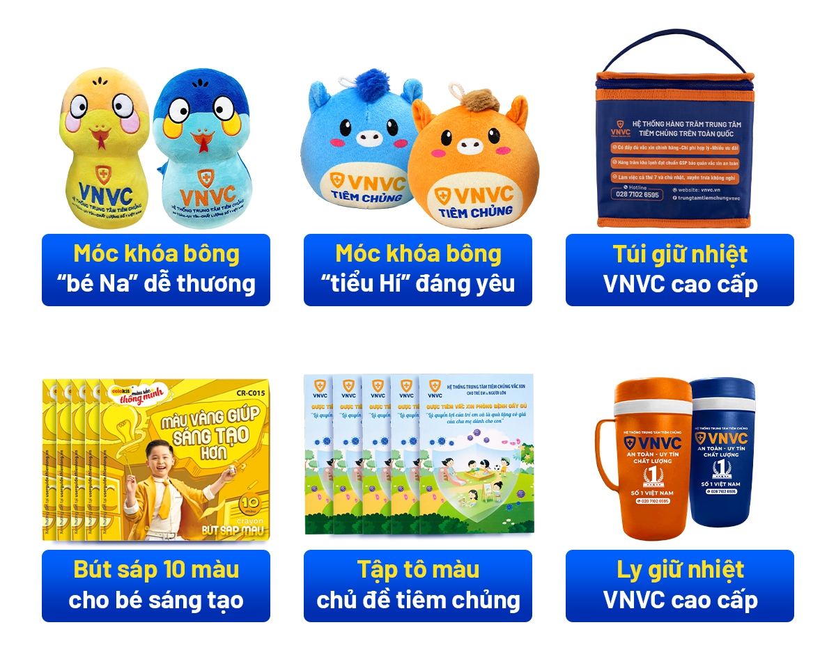 các quà tặng tại vnvc
