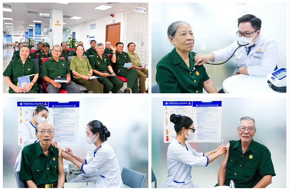 hoạt động tiêm chủng cho người có công