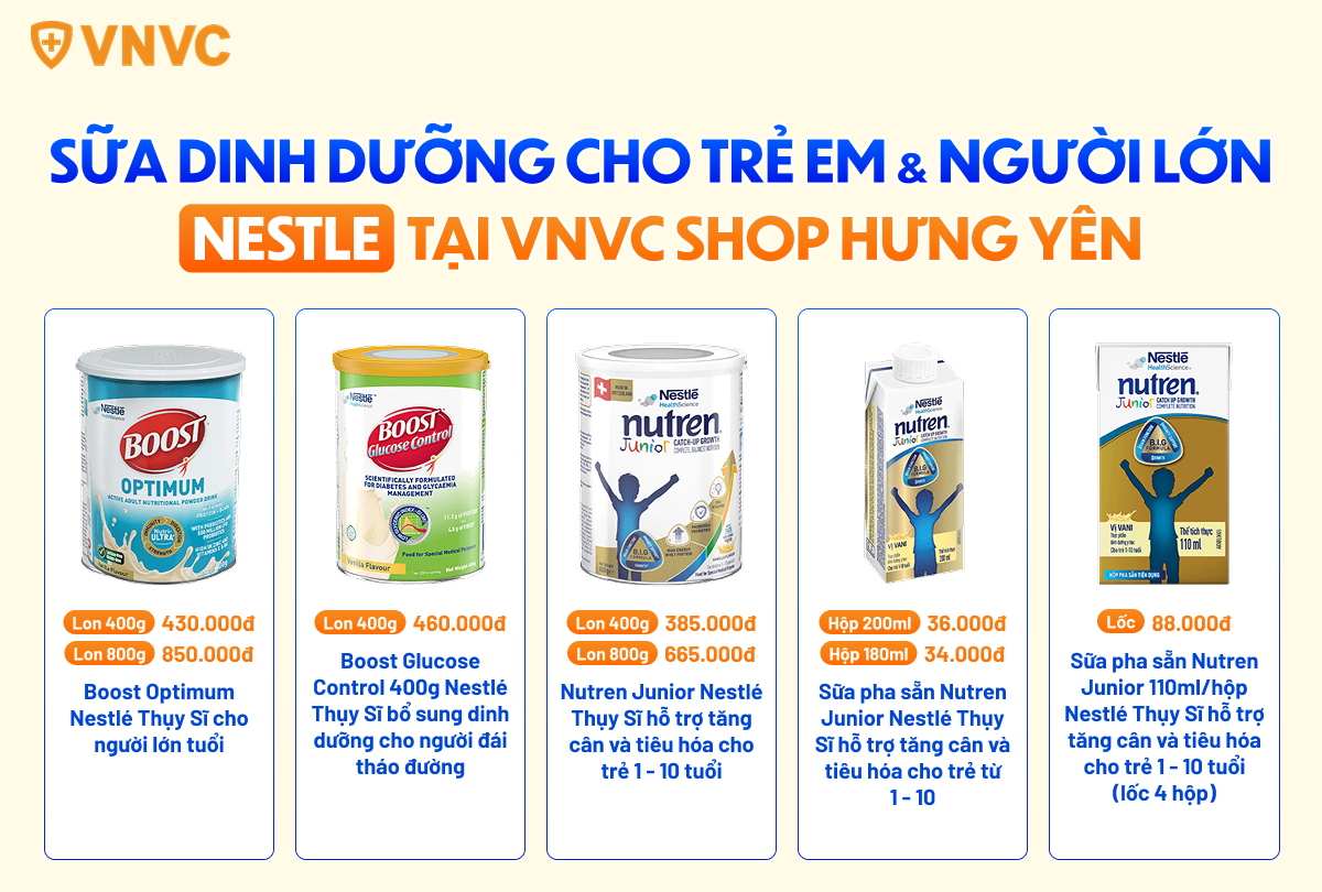 sản phẩm dinh dưỡng nestle