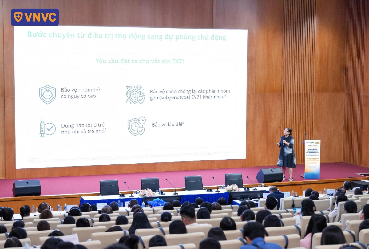 dr bach thi chinh at the scientific symposium