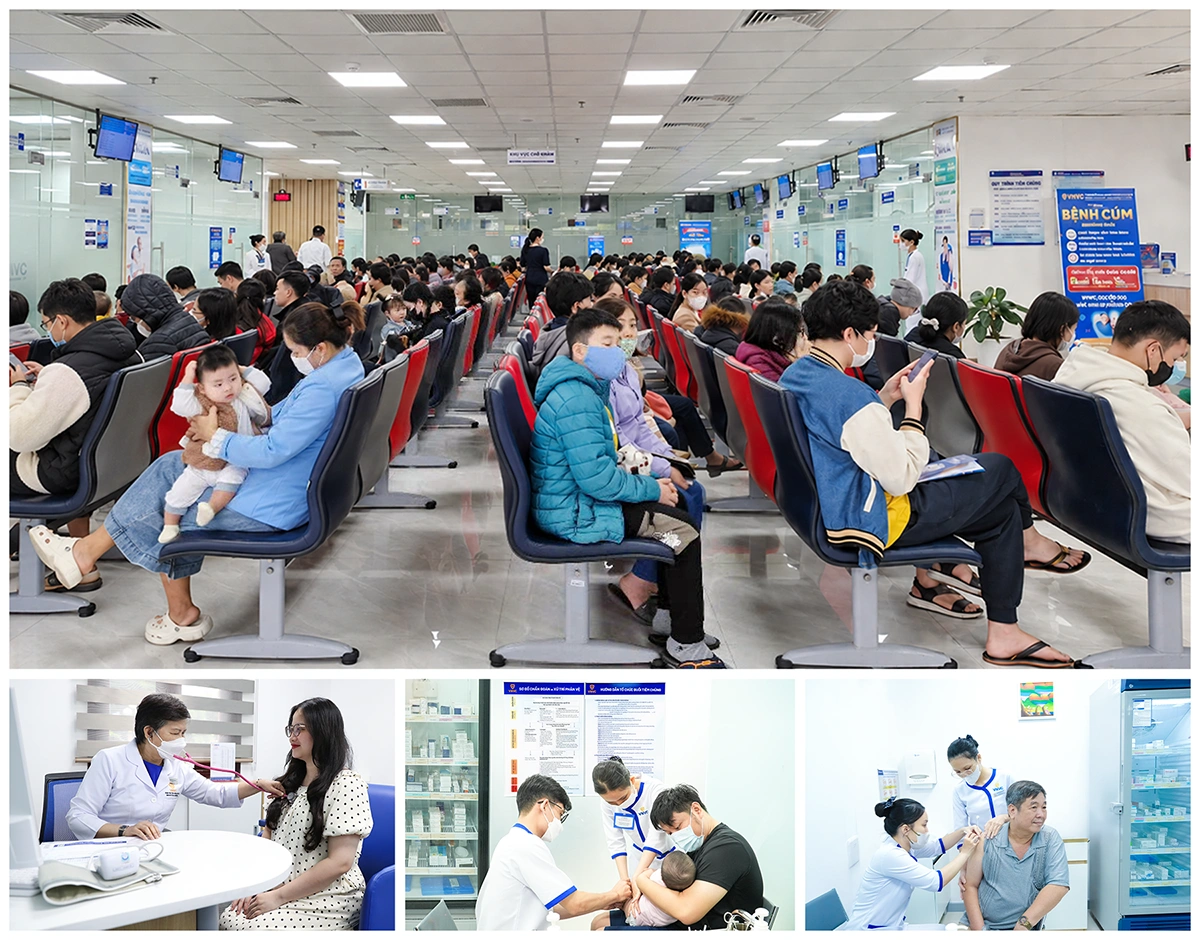 many people come to VNVC for vaccinations.