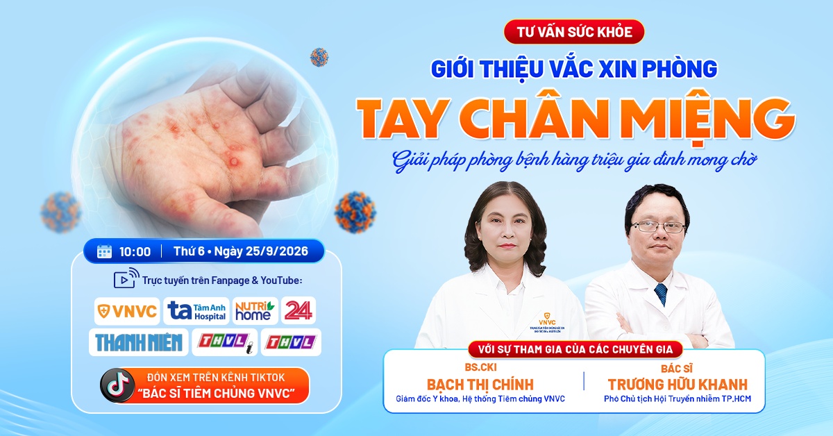 tư vấn giới thiệu vắc xin tay chân miệng