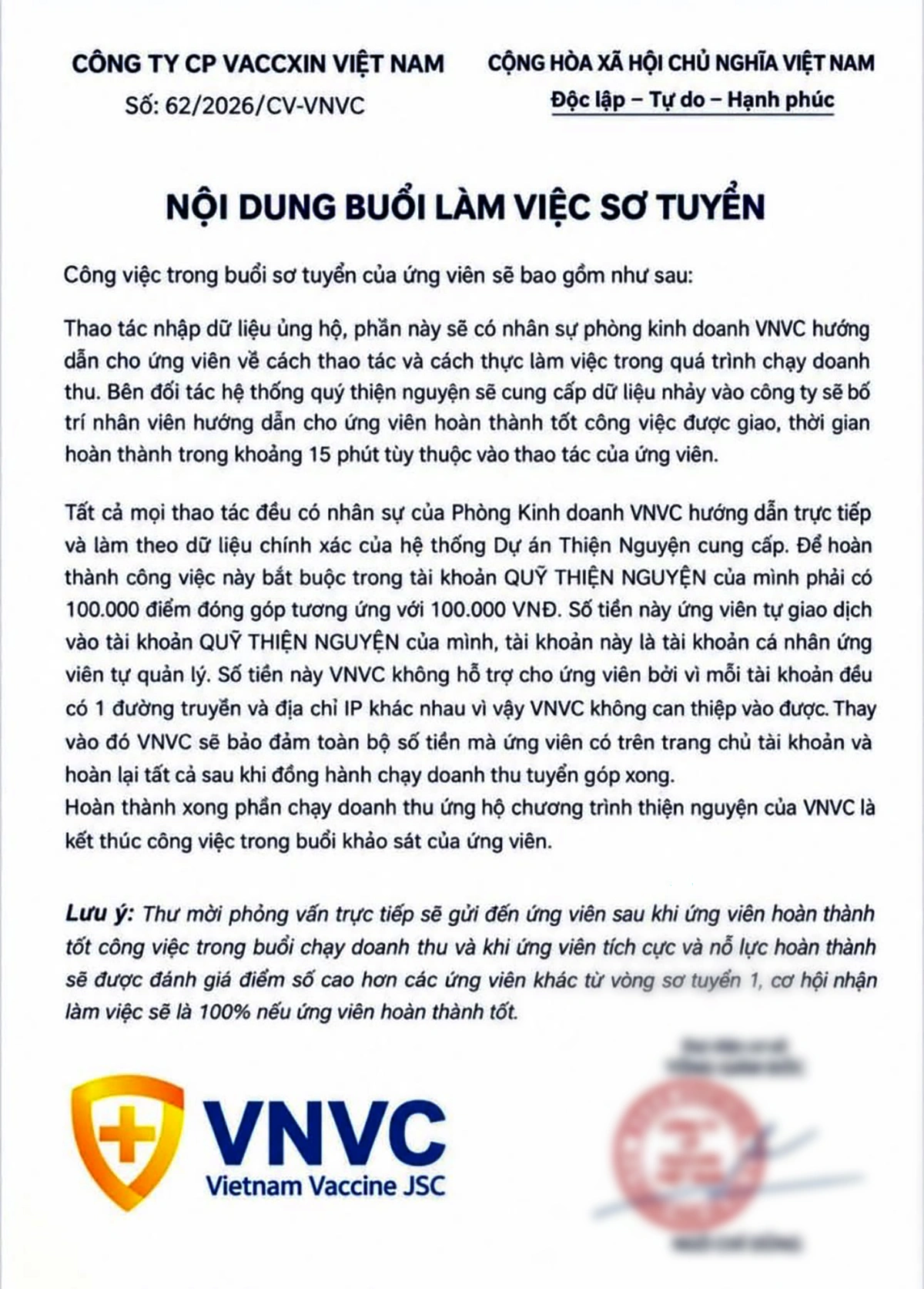 đơn từ giả mạo vnvc