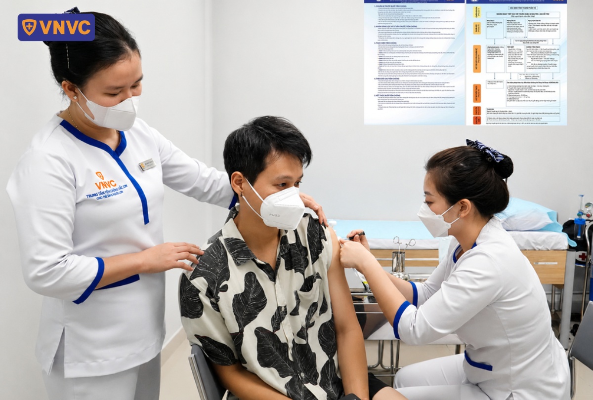 vnvc tiêm vắc xin cho người trẻ tuổi