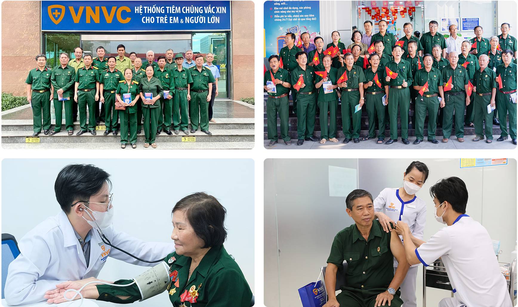 vnvc tiêm vắc xin cho cựu chiến binh tại côn đảo